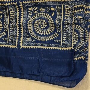 Bright Blue Abstract Scarf